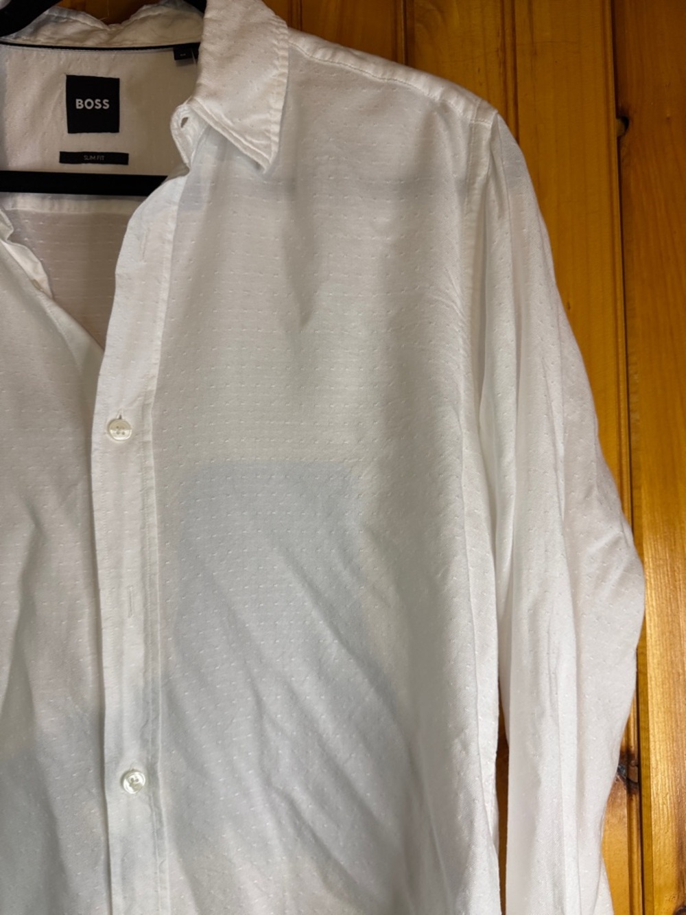 BOSS White Long-Sleeve Casual Button-Down Shirt - Picture 9 of 13